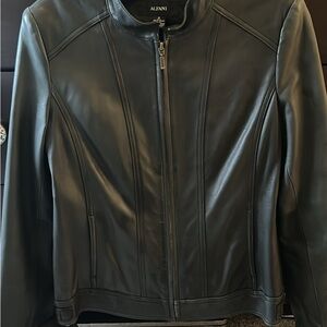 Alfani Women's Black Leather Jacket